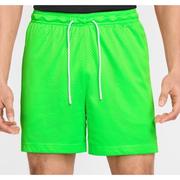 Nike Mens Size XL Dri FIT 5 Mesh Basketball Shorts Pockets Neon Green HV1880 398 - Picture 1 of 5